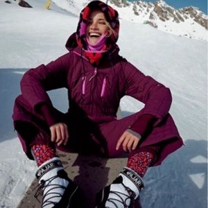 Free People All Prepped Ski Suit in Oxblood - Size S